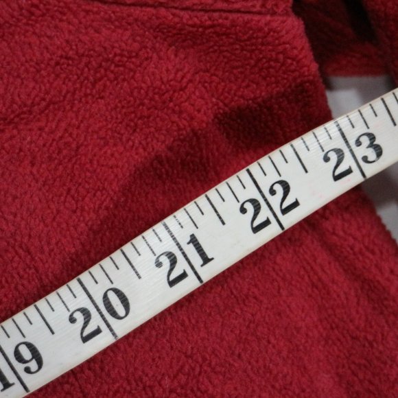 CROFT & BARROW Red Christmas Fleece Pullover Size Meduim - Picture 8 of 9